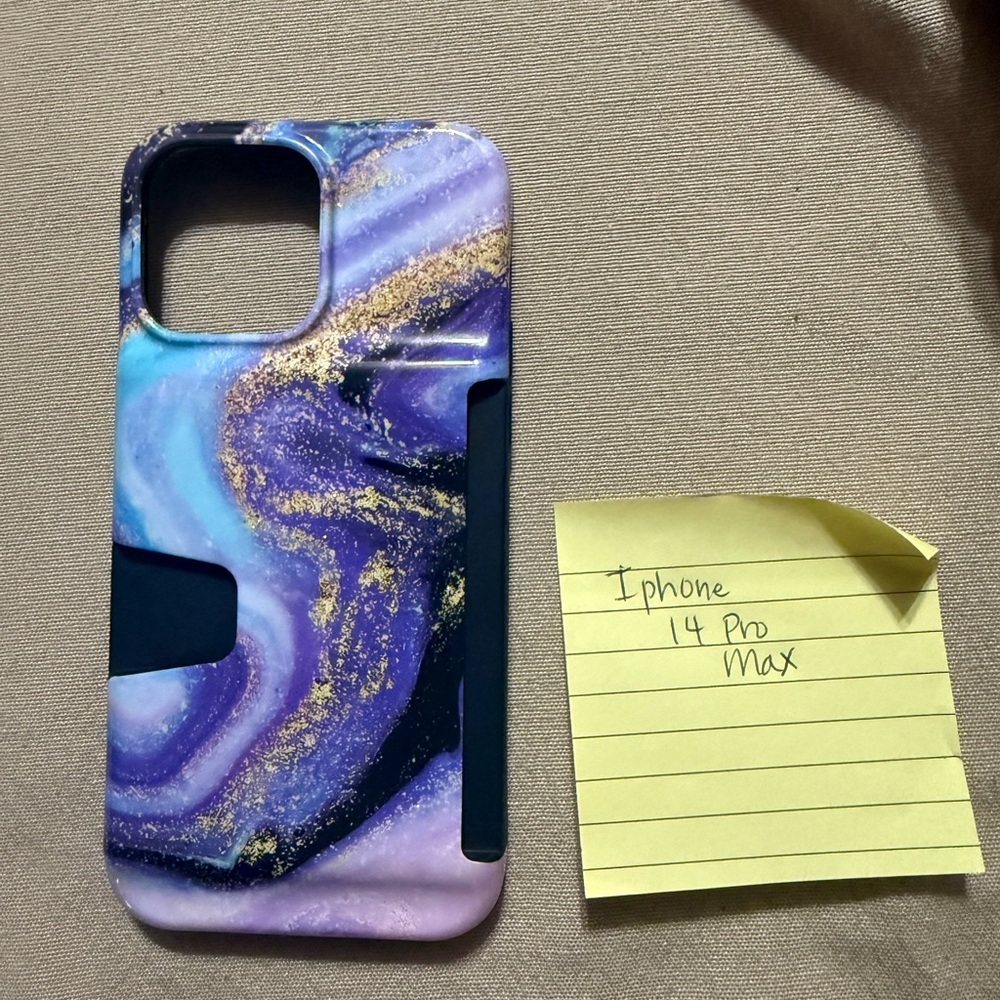 Purple and Gold Phone Case for iPhone 14 Pro Max by Velvet Caviar
